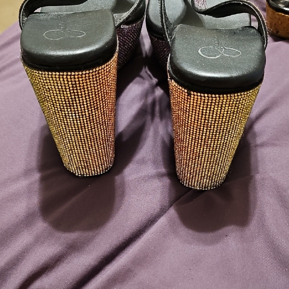 Colorful Rhinestone Women's Sandals - Picture 3 of 4